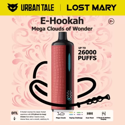 Urban Tale x Lost Mary E-Hookah Disposable Device - 26000 Puffs - Fresh Melon