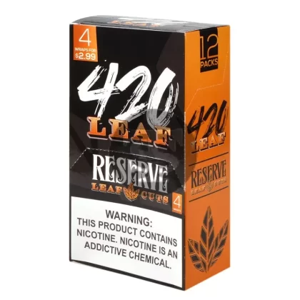 420 Leaf Wraps $2.99 Pre-Priced, 12 packs of 4 Reserve
