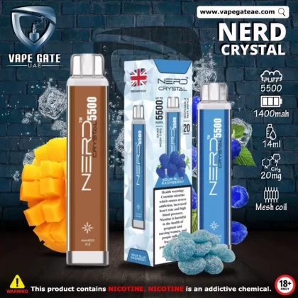 NERD CRYSTAL DISPOSABLE VAPE (5500 Puffs) - Watermelon Ice / 20 mg
