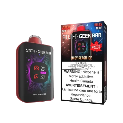 STLTH x GEEK BAR CANADA LIMITED EDITION - Juicy Peach Ice - 20 mg/mL (wholeseller) - Excise AB, 20 mg/mL - AB