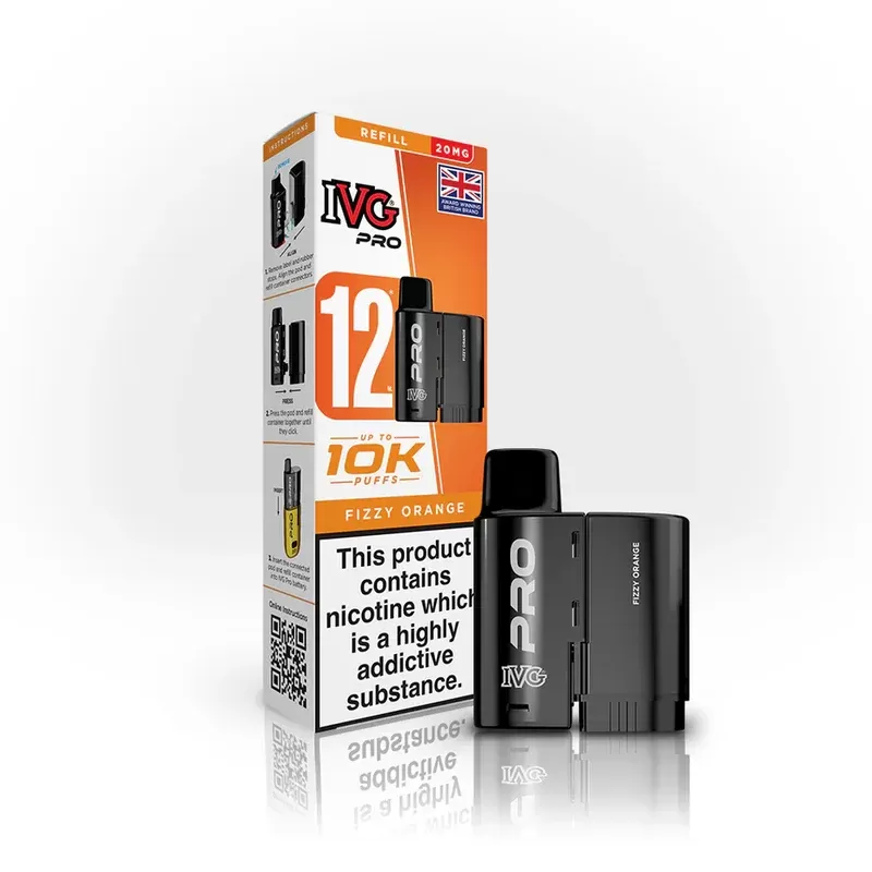 Fizzy Orange IVG Pro 12 Refill Pods (Pack of 5) – 20mg Nic Salt