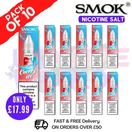 Cherry Ice Smok Nic Salt E Liquid BOX OF 10