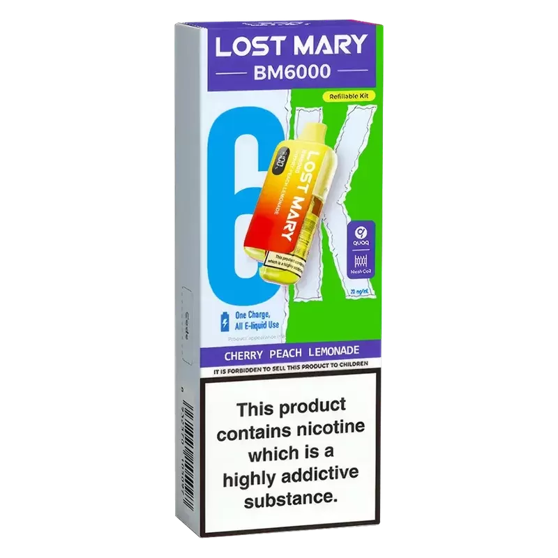 Lost Mary BM6000 Cherry Peach Lemonade Prefilled Pod Kit