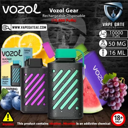 Vozol Gear Rechargeable Disposable Vape (10,000 Puffs) - Watermelon Ice / 50 mg