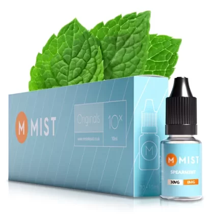 Spearmint E Liquid (10x10ml) - 30PG/70VG (Extra Vapour) / X.LOW 3mg