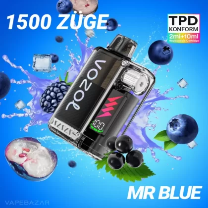 Vozol Vista Plug – Mr. Blue Starter Kit - Pod Kit; La Fume; 2ml + 10ml