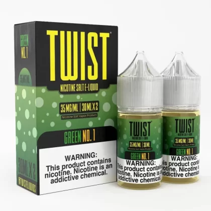 Twist e-Liquids Salt Green No. 1 eJuice - 60mL (2x30mL); Vape Product, Vape Product
