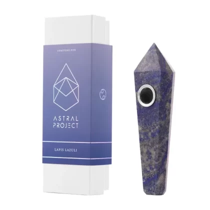 Gemstone Jewel Pipe – Lapis Lazuli - Ejuicewarehouse