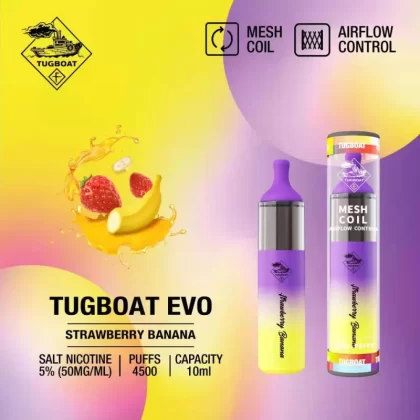 TUGBOAT EVO 4500 PUFFS – STRAWBERRY BANANA