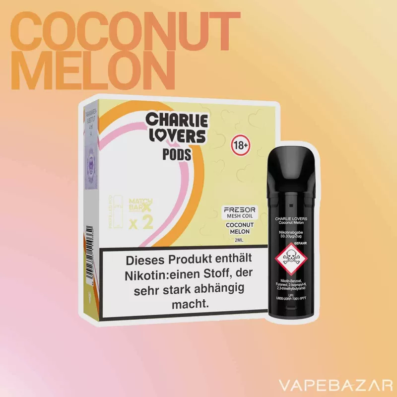 Charlie Lovers Pods – Coconut Melon (2er Pack) - 20mg/ml, 10mg/ml; Vape Product - Image 2