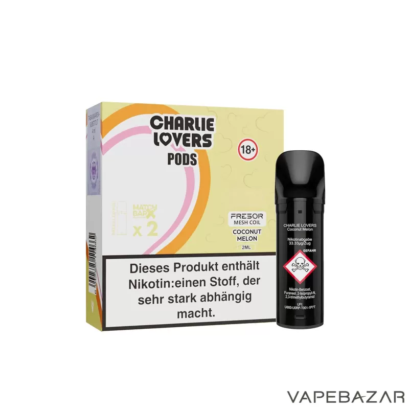 Charlie Lovers Pods – Coconut Melon (2er Pack) - 20mg/ml, 10mg/ml; Vape Product - Image 3