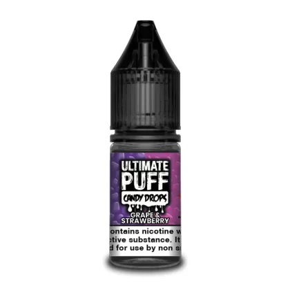 Ultimate Puff Candy Drops Grape and Strawberry 10ml Vape Juice - 10 Pack - Strength