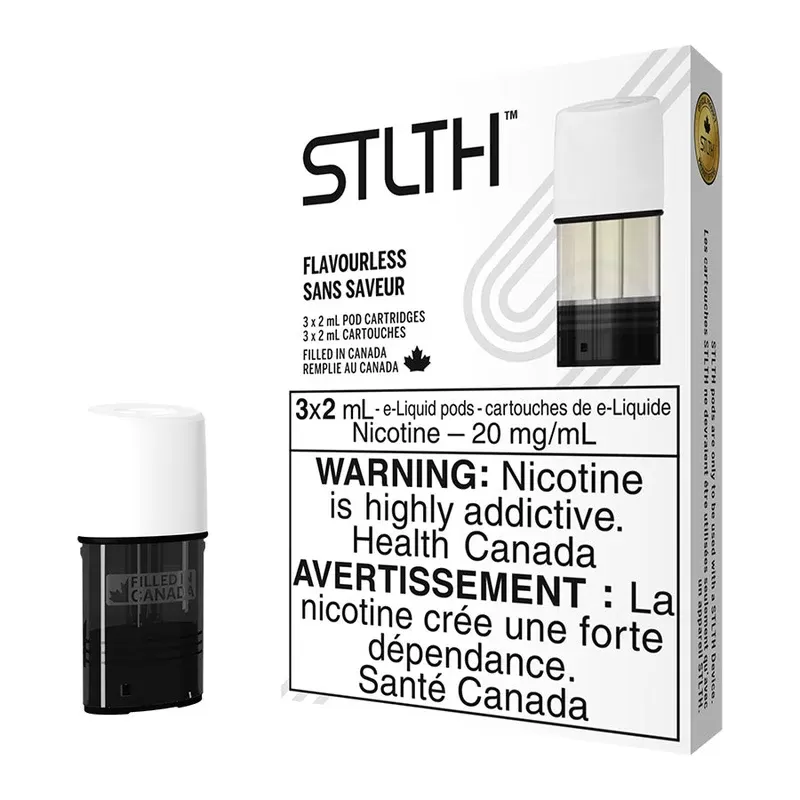 STLTH E-Liquid Pod Pack – Flavourless - Nicotine Strength#20mg/ml>BOLD 50>Nicotine Free
