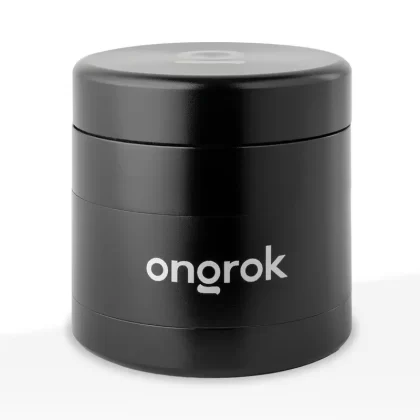 ONGROK Herb Grinder | 4 Piece EZ Grinder | 2.5″ / 64mm – Aluminum - Color#Black>Gold>Green>Gunmetal>Rose Gold