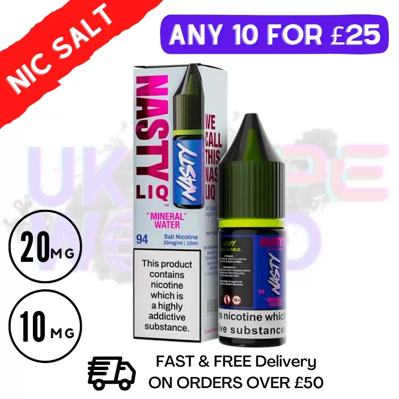 NastyLiq ‘Mineral Water’ Nic Salt By Nasty Eliquids