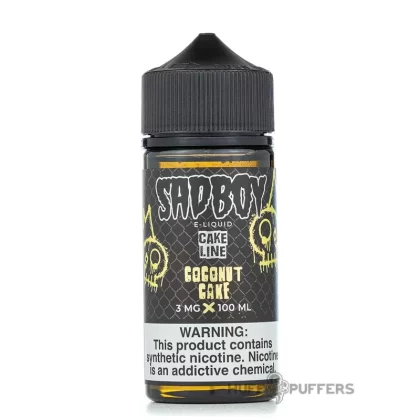Sadboy Cake Line – Coconut Cake 100mL - Nicotine Strength#0mg>3mg>6mg