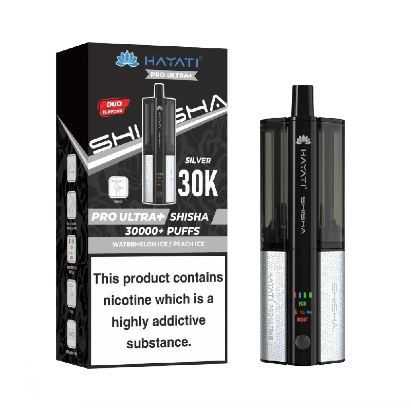 Hayati Pro Ultra Plus Shisha 30000 Prefilled Pod Kit Watermelon Ice / Peach Ice