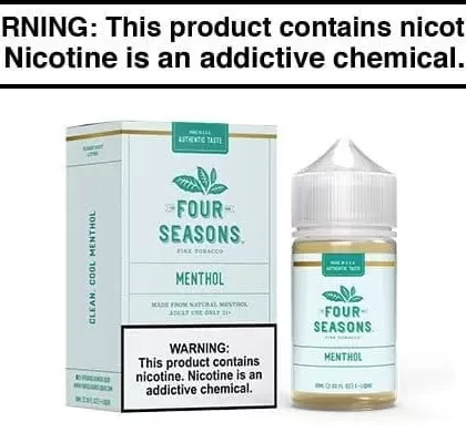 MENTHOL BY FOUR SEASONS 30ML/60ML - Vapejuice