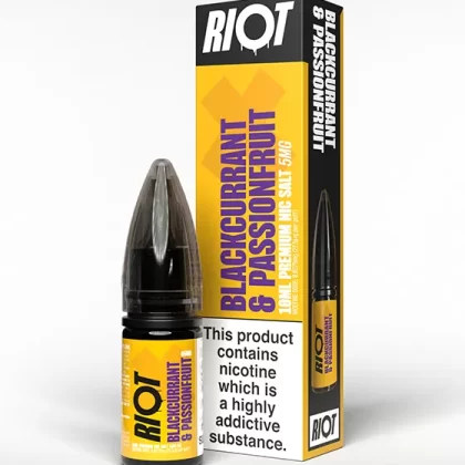 Blackcurrant Passionfruit Nic Salt E-Liquid - Riot X - 5mg - PG 50%