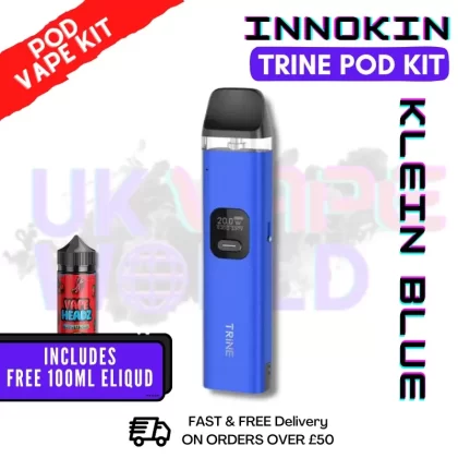 Klein Blue Innokin Trine Pod Vape Kit + FREE 100ML Eliquid