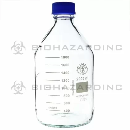 SIMAX Reagent GL 45 Clear Laboratory Glass w/ Screw Cap | 2,000mL - Ejuicewarehouse