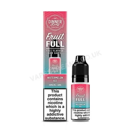 Dinner Lady Watermelon Ice Fruit Full Nic Salt E-Liquid - Vapestreams Co
