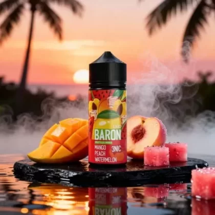 BARON ICE WATERMELON MANGO PEACH 3MG 100ML E-LIQUID