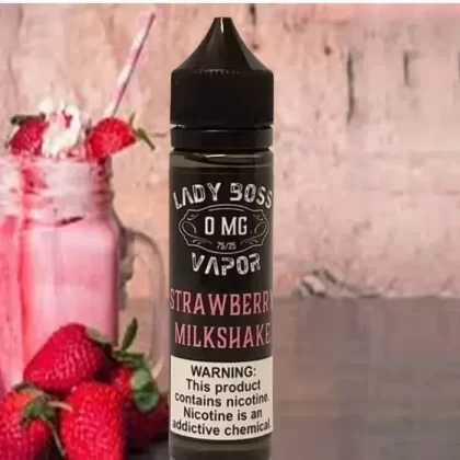 Strawberry Milkshake E-Liquid by Lady Boss Vapor - Size#60ml>120ml~Nicotine#12MG>0MG>3MG