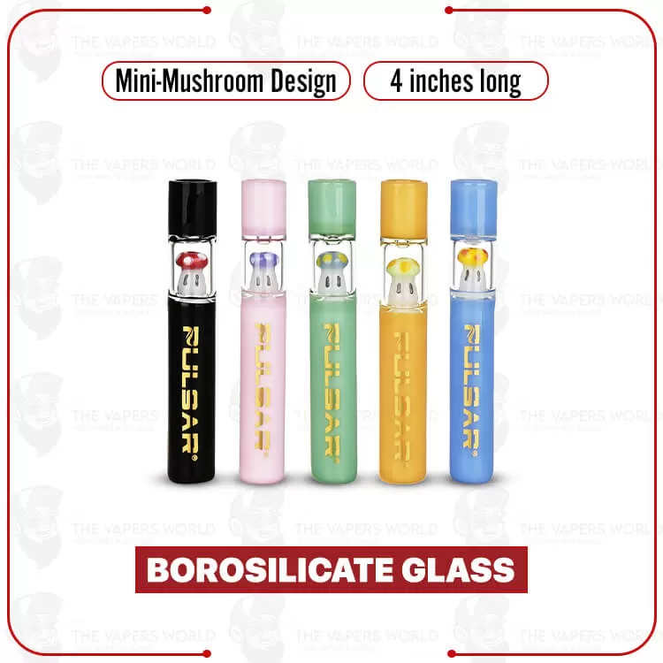 Pulsar Mini-Mushroom Glass Chillum - Thevapersworld