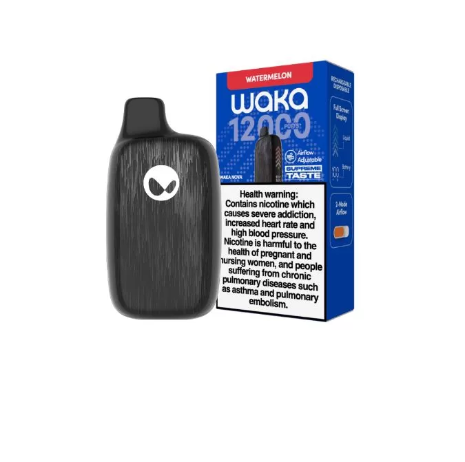 Waka Nova Rechargeable Disposable Vapes 12,000 Puffs - 18 mg / Watermelon - Image 3