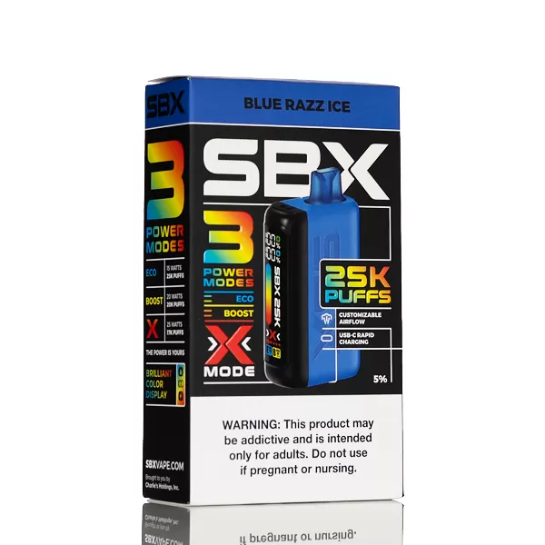 SBX 25K 25000 Puffs Disposable Vape - 20mL - Cool Mint - Image 3