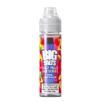 Big Salts Pink Lemonade – 60ml Salt Fills E Liquid - 5mg Nic Strength Including 3 x Blue Salt Shots, 10mg Nic Strength Including 3 x Pink Salt Shots