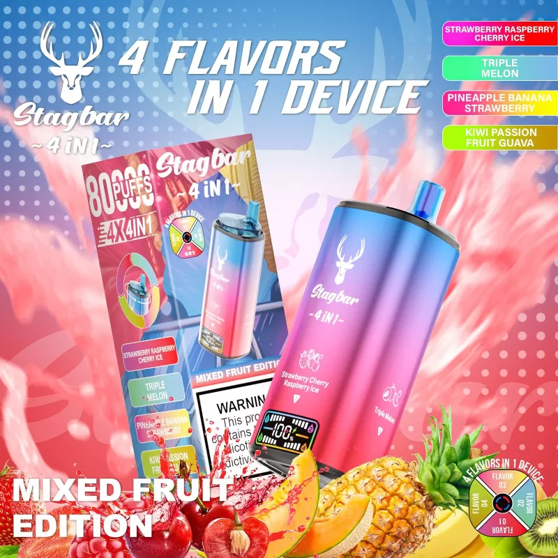 Stag Bar 80K 4-in-1 Disposable Vape - Vapeq10 - Image 3