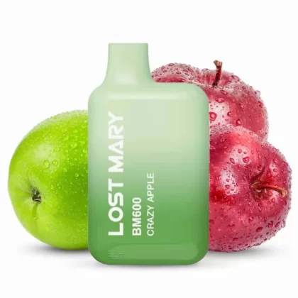 Elf Bar Lost Mary – Crazy Apple - Elf Bar Lost Mary / Doppelapfel / Apfel / Propylenglykol / Aromastoffe / Glycerin / Nikotinsalz / 20mg/ml / 550 mAh / ca. 600