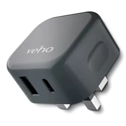 3 Pin Dual Port Plug Adapter by Veho - Ecigarettedirect Co