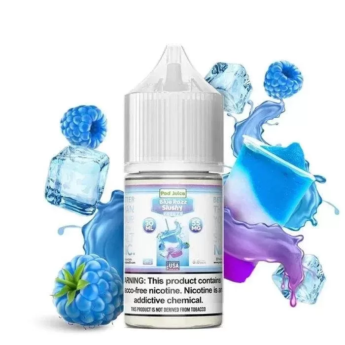 Blue Razz Slushy Freeze Nicotine Salt by Pod Juice - Size#30ml~Nicotine#35MG>55MG