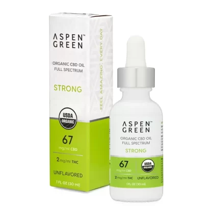 Aspen Green Strong Organic Full Spectrum CBD Oil – Unflavored - Vape Store
