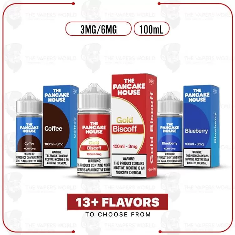 The Pancake House 100mL E-Liquid - Vape Product, Vape Product; Banana Nuts, Blueberry
