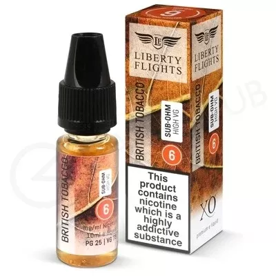 British Tobacco E-Liquid by Liberty Flights XO