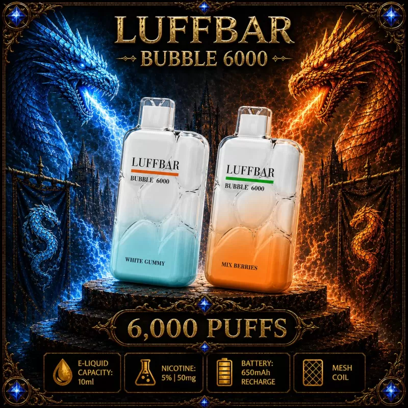 LUFFBAR Bubble 6000 - Strawberry Cereal Donut Milk (BLK Series)