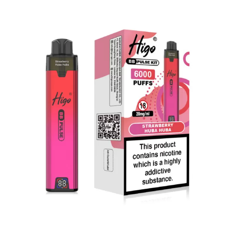 Higo BB Pulse 6000 Prefilled Pod Kit Strawberry Huba Huba