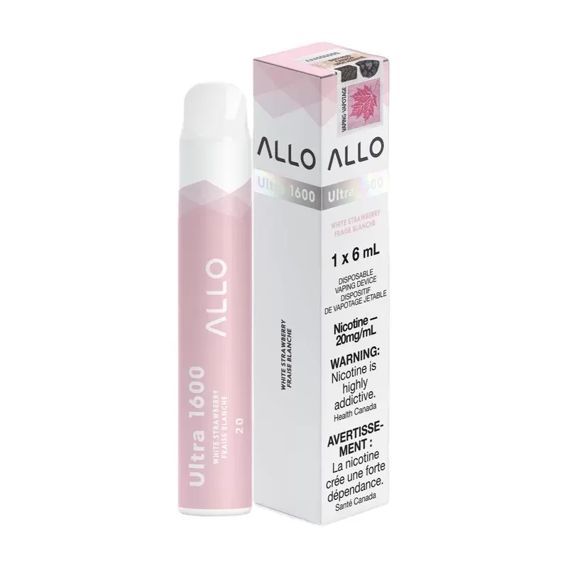 ALLO Ultra 1600 Disposable Vape – White Strawberry