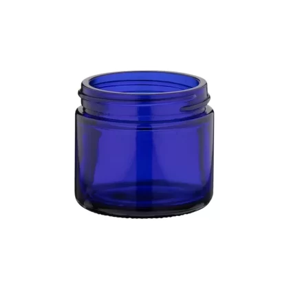 Glass Jars | Straight Sided 53/400 Thread | 2oz – Cobalt Blue – 42 Count