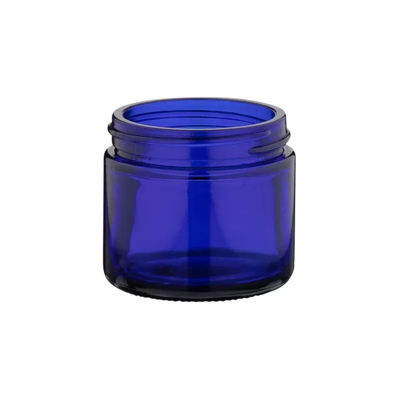 Glass Jars | Straight Sided 53/400 Thread | 2oz – Cobalt Blue – 42 Count