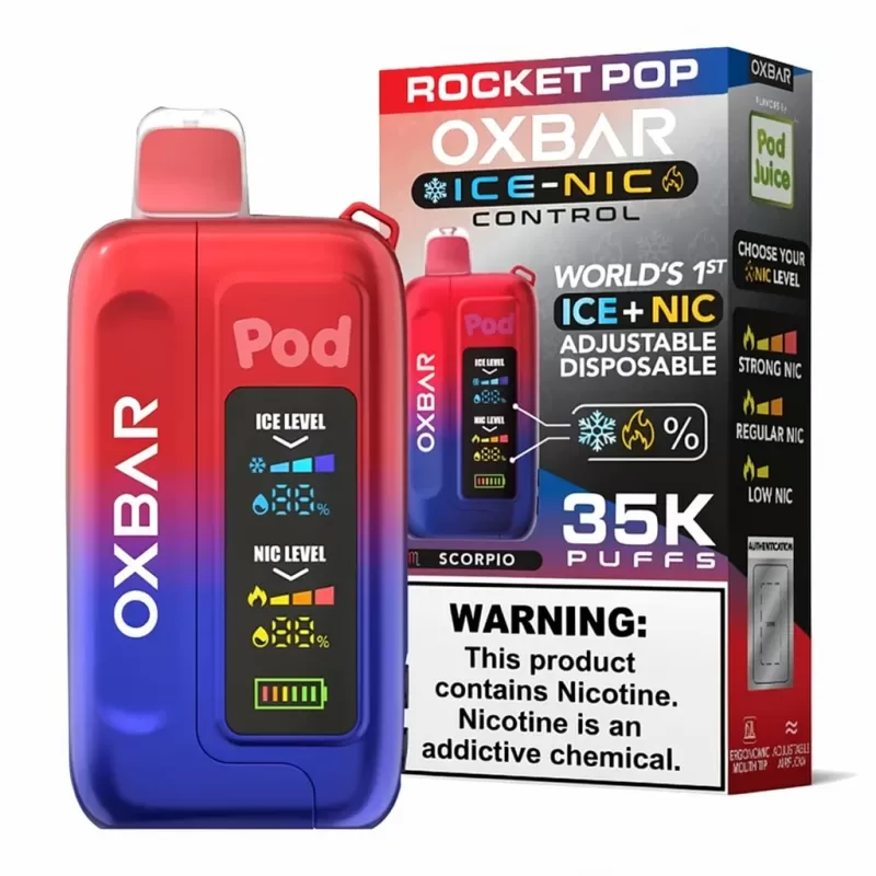 OXBAR x Pod Juice Ice-Nic Ctrl 35K Disp. – Mega Display Vape - Uwinvapeaustralia
