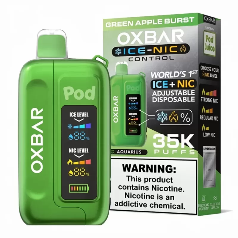 OXBAR x Pod Juice Ice-Nic Ctrl 35K Disp. – Mega Display Vape - Uwinvapeaustralia - Image 2
