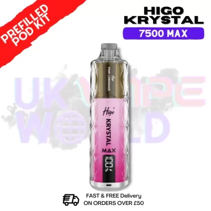 Pink Lemonade Krystal Higo 7500 Max Prefilled Pod Kit