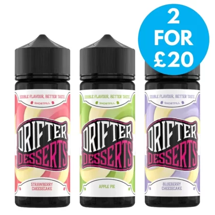 0mg Drifter Desserts 100ml Shortfill E-liquid (50VG/50PG) - Vape Co