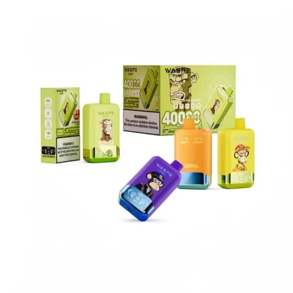 WASPE FIHP 40000 Puffs 40K Double Flavor Disposable Vape - Random Flavors(fast Delivery), Watermelon Ice & Lemon Lime; 2-nicotine, 5-nicotine (7DD433)