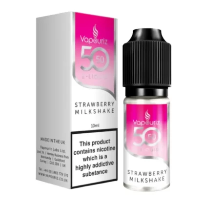 Strawberry Milkshake E-Liquid 50/50 Series by Vapouriz (10ml) - 12mg